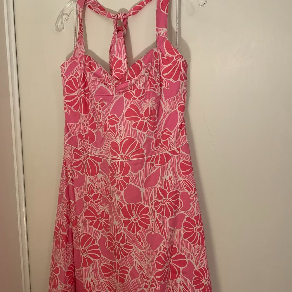 Lilly Pulitzer Pink Halter Dress SZ 12